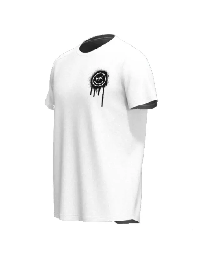 T Shirt Vrunk Stick The World Blanc