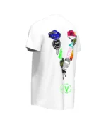 T Shirt Vrunk Stick The World Blanc